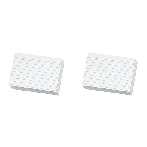 Herlitz 1150887 Karteikarte A8, liniert, 200 Stück, weiß (Packung mit 2) von Herlitz