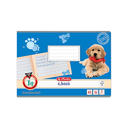 Herlitz Schulheft x.book A5 quer, Lineatur 1q, 1. Klasse, 16 Blatt, 5 Stück von Herlitz