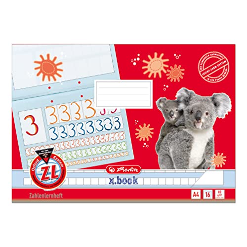 Herlitz Zahlenlernheft x.book A4 quer, Lineatur ZL, 1. Klasse, 16 Blatt, 10 Stück von Herlitz