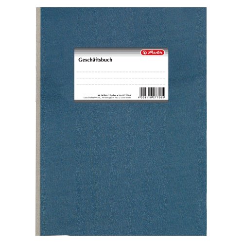 Herlitz 277004 Geschäftsbuch A4 liniert, 96 Blatt, 2 Spalten, Papier 80g/m² von Herlitz