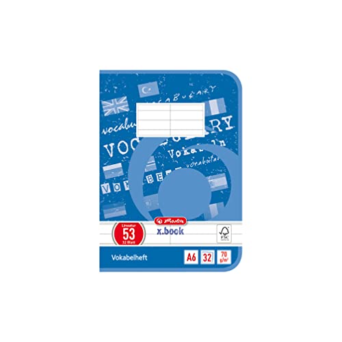 Herlitz 413682 Vokabelheft A6, 32 Blatt, Lineatur 53, FSC Mix, 10 Stück Herlitz 413682 Vokabelheft A6, 32 Blatt, Lineatur 53, FSC Mix, 10 Stück von Herlitz