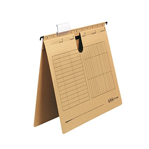 Herlitz Hängehefter mit kaufm. Heftung UniReg/10843381 braun Inh.25 von Herlitz