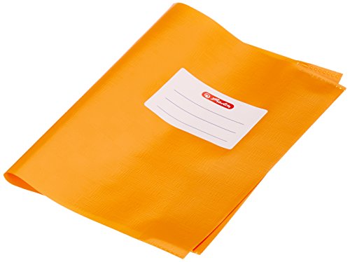 Herlitz 5205067 Hefthülle A5 Baststruktur, 25 Stück, orange von Herlitz