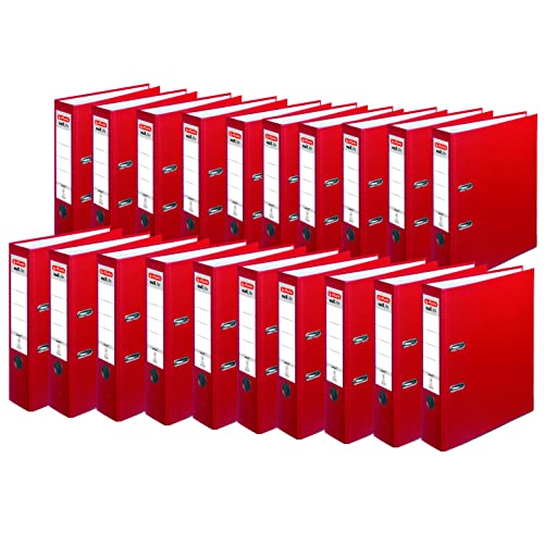 Herlitz 5480306 Ordner maX.file protect A4 (8 cm mit Einsteckrückenschild), rot, 20 Stück von Herlitz