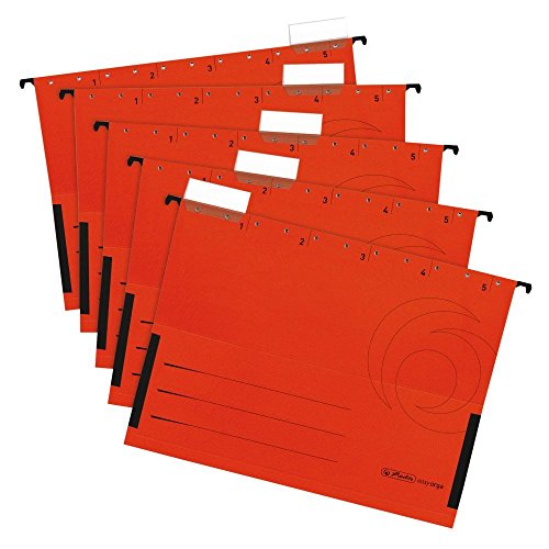 Herlitz 5874755 Hängetasche, seitlich geschlossen, Organisationsdruck, farbig sortiert (Hängetaschen, Rot, 15) von Herlitz