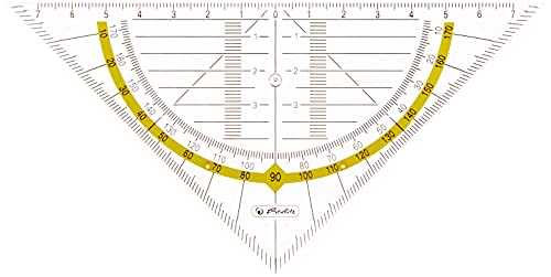 Herlitz 8700304 Geometrie-Dreieck aus transparenter Kunststoff, klein von Herlitz