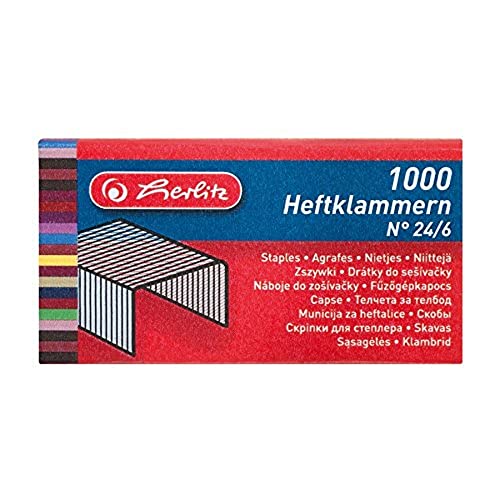 Herlitz 8760514 Heftklammern 24/6, Metall, Inhalt: 1.000 Stück Herlitz 8760514 Heftklammern 24/6, Metall, Inhalt: 1.000 Stück von Herlitz