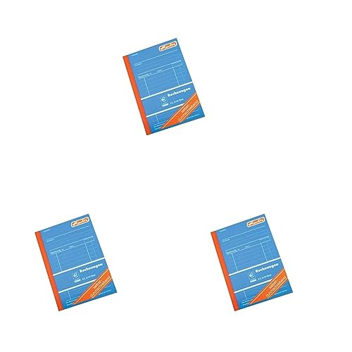 Herlitz 888552 Rechnungsbuch A6, 2 x 40 Blatt, selbstdurchschreibend, 5 Stück (Packung mit 3) von Herlitz
