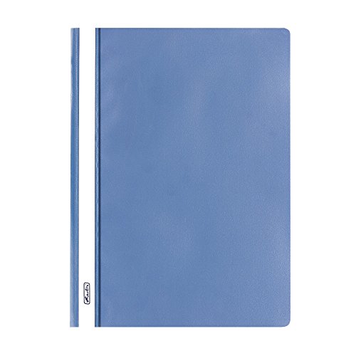 Herlitz 975441 Schnellhefter A4 PP mit transparentem Vorderdeckel, 10 Stück, blau von Herlitz