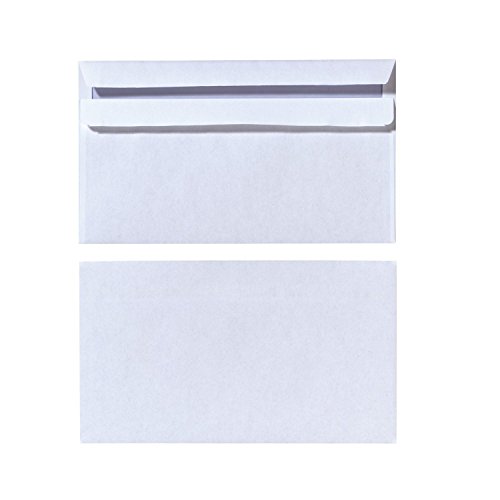Herlitz Briefumschlag DIN Lang, selbstklebend mit Innendruck, in Folienpackung eingeschweißt, weiß (1000 Stück | ohne Fenster) von Herlitz