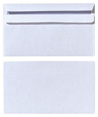 Herlitz Briefumschlag DIN Lang Selbstklebend, 100 Stück mit Innendruck in Folienpackung, eingeschweißt, weiß (2er Pack) von Herlitz