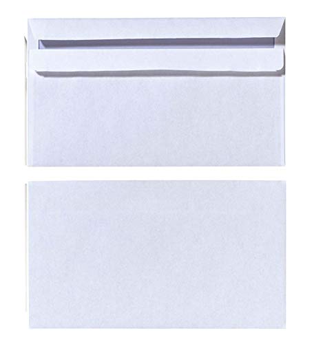Herlitz Briefumschlag DIN Lang Selbstklebend, 100 Stück mit Innendruck in Folienpackung, eingeschweißt, weiß (2x 100 Stück) von Herlitz