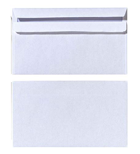 Herlitz Briefumschlag DIN Lang Selbstklebend, 100 Stück mit Innendruck in Folienpackung, eingeschweißt, weiß (5x 100 Stück) von Herlitz