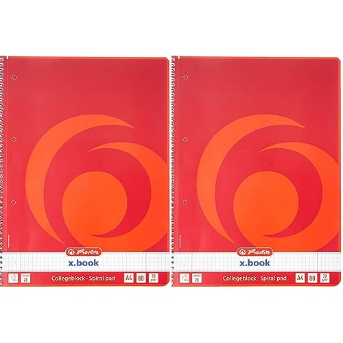 Herlitz Collegeblock A4, 80 Blatt, 70 g/m (Packung mit 2) von Herlitz