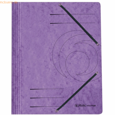 Herlitz Einschlagmappe mit Gummizug Karton violett von Herlitz
