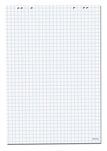 Herlitz Flipchartblock, 68x99cm (kariert/gelocht), 25 Blöcke (20 Blatt je Block) von Herlitz