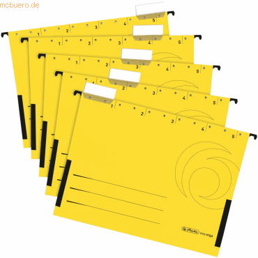 Herlitz Hängetasche 230g/qm gelb VE=5 Stück Herlitz Hängetasche 230g/qm gelb VE=5 Stück von Herlitz