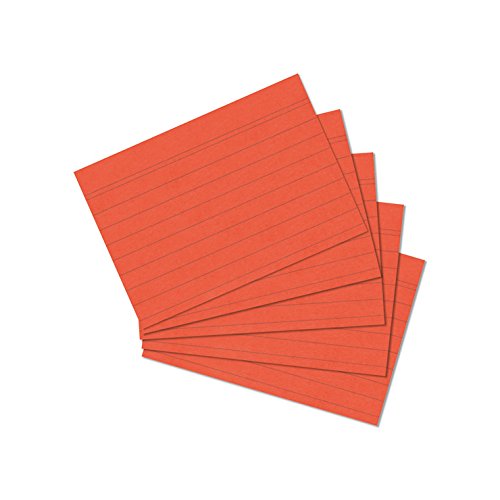 Herlitz Karteikarten DIN A7 (800er Packung | liniert, orange) von Herlitz