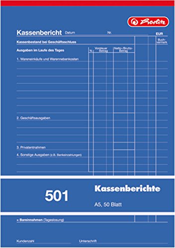 Herlitz Lieferscheinbuch 201 mit Kohlepapier, A5, 2 x 50 Blatt von Herlitz