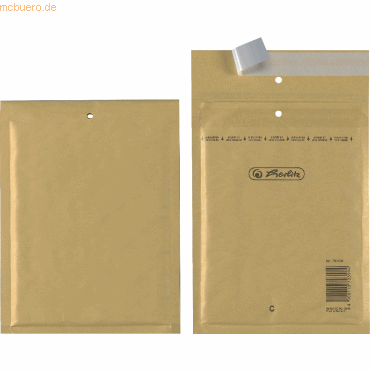 Herlitz Luftpolstertasche 17x22cm haftklebend braun VE=4 Stück Herlitz Luftpolstertasche 17x22cm haftklebend braun VE=4 Stück von Herlitz