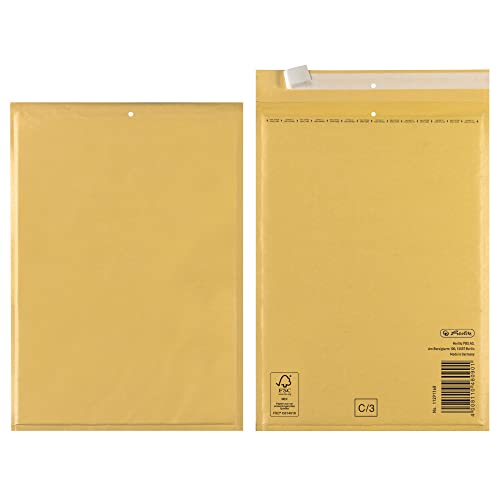 Herlitz Luftpolstertasche C/3, PE-Innenfolie, 4-er Packung, eingeschweißt, 15 x 21 cm, braun Herlitz Luftpolstertasche C/3, PE-Innenfolie, 4-er Packung, eingeschweißt, 15 x 21 cm, braun von Herlitz