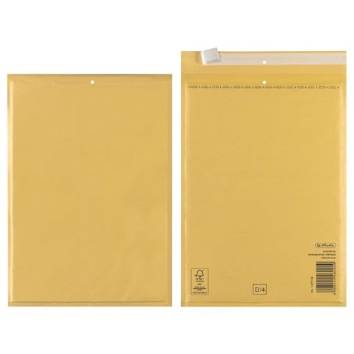 Herlitz Luftpolstertasche D/4, PE-Innenfolie, 3-er Packung, eingeschweißt, 18 x 26 cm, braun Herlitz Luftpolstertasche D/4, PE-Innenfolie, 3-er Packung, eingeschweißt, 18 x 26 cm, braun von Herlitz