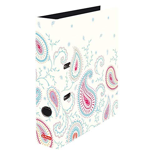 Herlitz Motivordner maX.file A4, 8cm, Motiv: Paisley White, 1 Stück von Herlitz