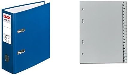 Herlitz Ordner + Ordner Register / DIN A5 / 80mm breit / Farbe: blau von Herlitz