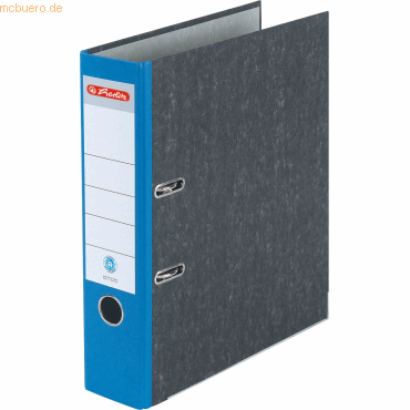 Herlitz Ordner A4 maX.file nature Wolkenmarmor 80mm blau von Herlitz