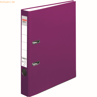 Herlitz Ordner Kunststoff maX.file protect A4 5cm brombeer von Herlitz