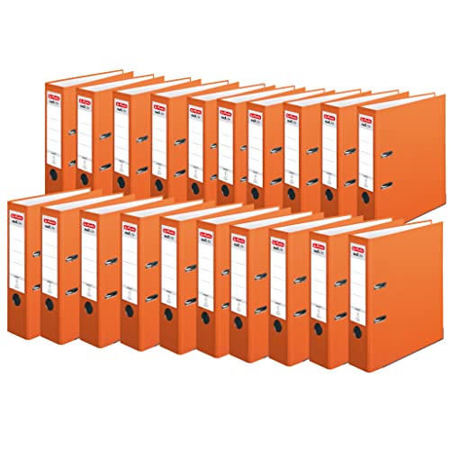 Herlitz Ordner maX.file protect A4 (8 cm mit Einsteckrückenschild), orange, 20 Stück von Herlitz