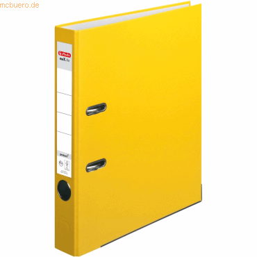 Herlitz Ordner protect Kunststoff (PP) A4 5cm gelb VE=5 Stück maX.file von Herlitz