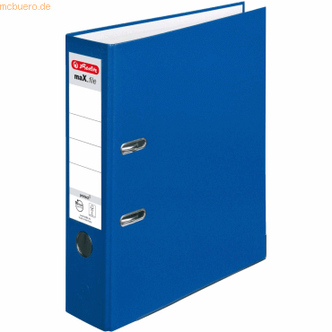 Herlitz Ordner protect Kunststoff (PP) A4 8cm blau VE=5 Stück maX.file von Herlitz