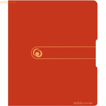 Herlitz Ringbuch Recycling PP A4 2 Ringe 25mm orange to go von Herlitz