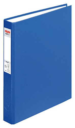 Herlitz Ringbuch maX.file pRotect A5, 1 Stück, 2-Ring-Kombi-Mechanik, 25 mm Füllhöhe, blau von Herlitz