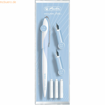 Herlitz Schönschreibfüller Nicewriter Set my.pen style ligth blue Herlitz Schönschreibfüller Nicewriter Set my.pen style ligth blue von Herlitz
