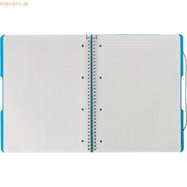 Herlitz Spiralblock to go PP-Cover A4 80 Bl. blau transp. von Herlitz