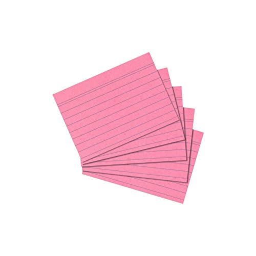 Karteikarten Sparpaket DIN A7 400 Stück in 6 Farben auswählbar (rosa liniert) von Herlitz