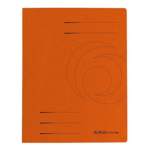 herlitz 10902922 Schnellhefter A4 Quality, orange, kaufmännische- und Behördenheftung, 25 Stück von Herlitz