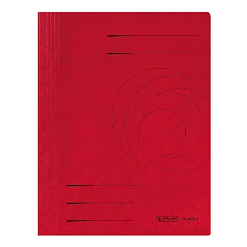 herlitz 10902997 Spiralhefter A4 Quality, rot, kaufmännische Heftung, 25 Stück von Herlitz