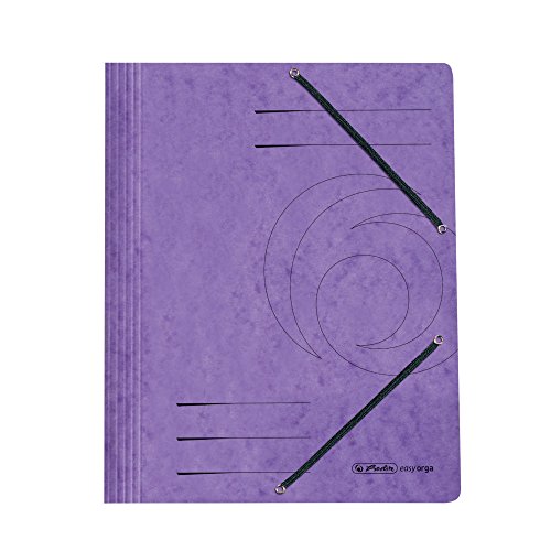 herlitz 11199536 Einschlagmappe A4 mit Gummizug, violett, 25 Stück von Herlitz