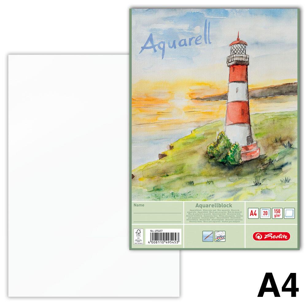 herlitz Aquarellblock DIN A4 20 Blatt herlitz Aquarellblock DIN A4 20 Blatt von Herlitz