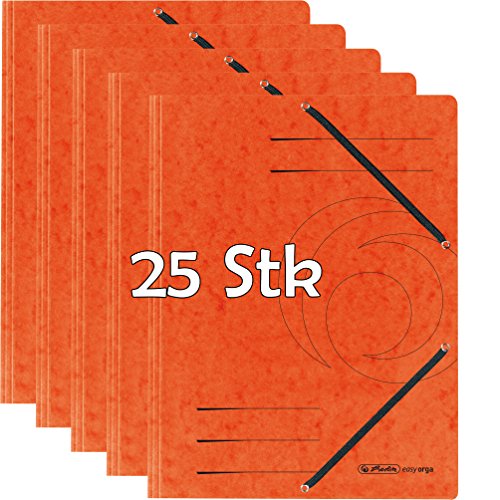 herlitz Eckspannermappe easyorga, DIN A4, orange VE=25 von Herlitz
