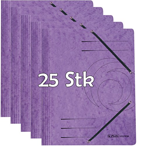 herlitz Eckspannermappe easyorga, DIN A4, violett VE=25 von Herlitz