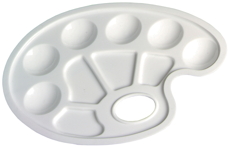 herlitz Farbmisch-Palette, aus Kunststoff, oval, weiß herlitz Farbmisch-Palette, aus Kunststoff, oval, weiß von Herlitz