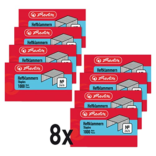 herlitz Heftklammern No.24/6 verzinkt 2x1.000 Stück, 4 Blisterkarten, 8760522 herlitz Heftklammern No.24/6 verzinkt 2x1.000 Stück, 4 Blisterkarten, 8760522 von Herlitz