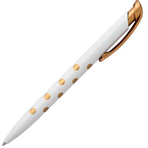 herlitz Kugelschreiber Pure Glam weiß mit goldenen Punkten, Schreibfarbe: blau, 1 St. herlitz Kugelschreiber Pure Glam weiß mit goldenen Punkten, Schreibfarbe: blau, 1 St. von Herlitz