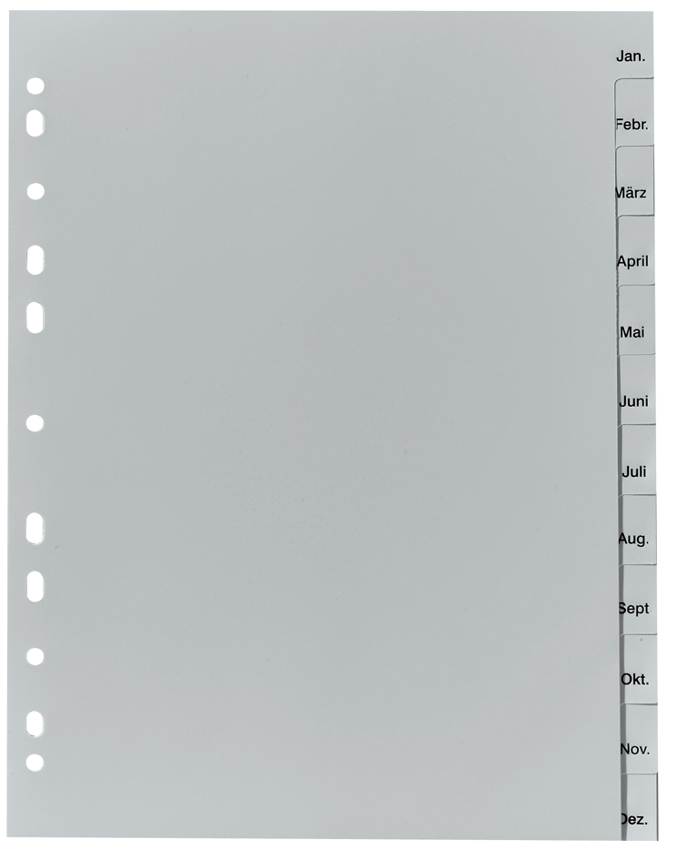 herlitz Kunststoff-Register, Monate, A4, 12-teilig von Herlitz