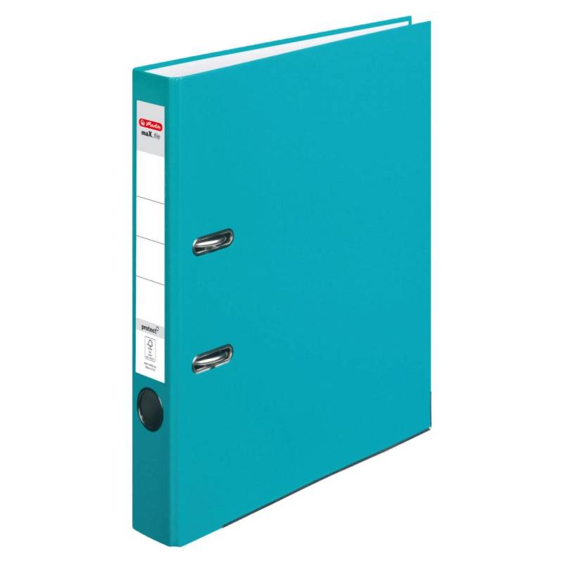 herlitz Ordner Rückenbreite 5 cm DIN A4 Kunststoff türkis von Herlitz