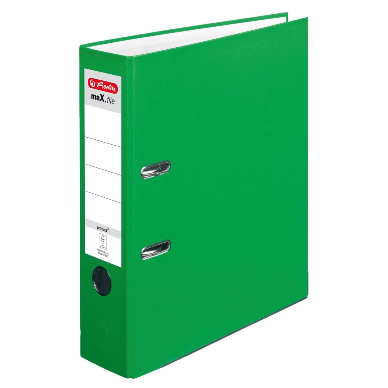 herlitz Ordner Rückenbreite 8 cm DIN A4 Kunststoff hellgrün herlitz Ordner Rückenbreite 8 cm DIN A4 Kunststoff hellgrün von Herlitz